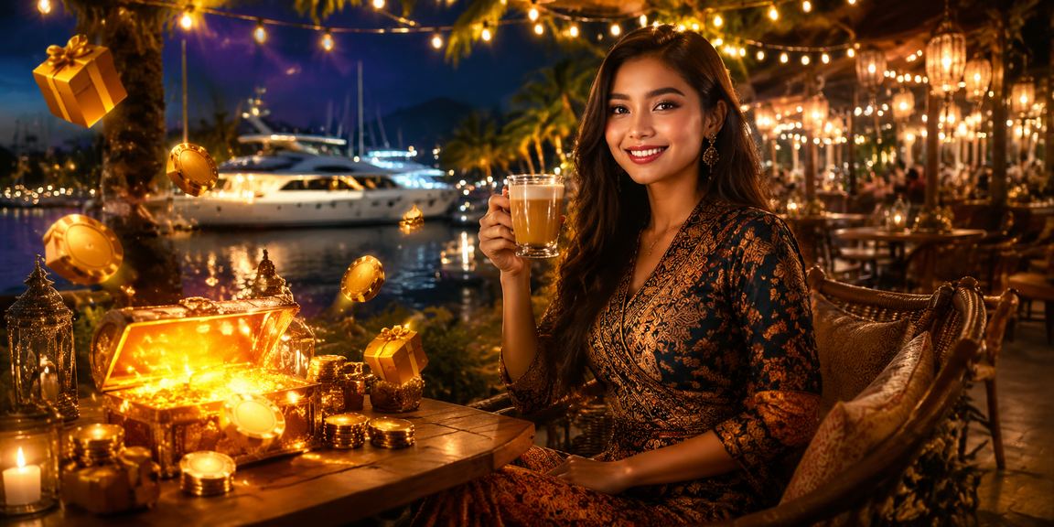Suasana hiburan kasino Langkawi dengan dekorasi batik tempatan yang meriah