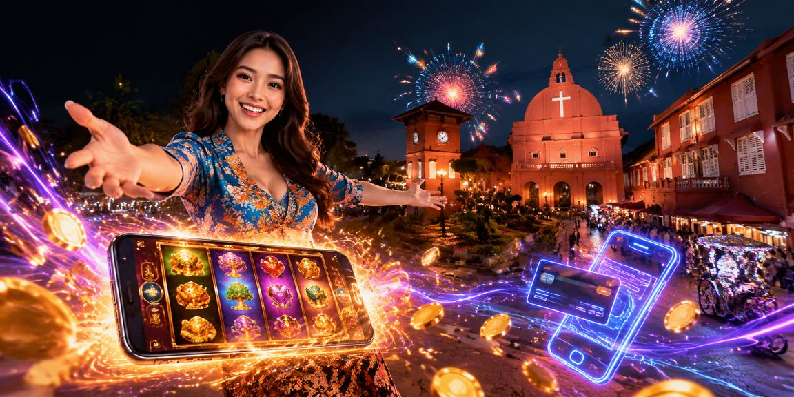 Skrin permainan kasino di Melaka dengan paparan keselamatan akaun digital