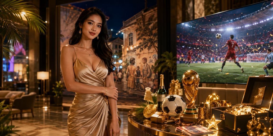 Suasana kasino Penang dengan paparan permainan meja roulette dalam talian